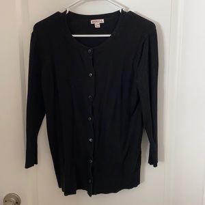 Size XL Merona black cardigan sweater.